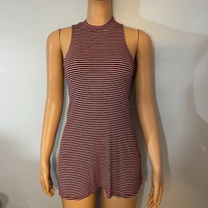 Red and white stripped dress